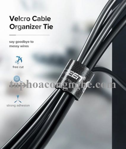 Ugreen 40355 3M màu Xám Dây dán Velcro đa năng tiện dụng LP124 30040355